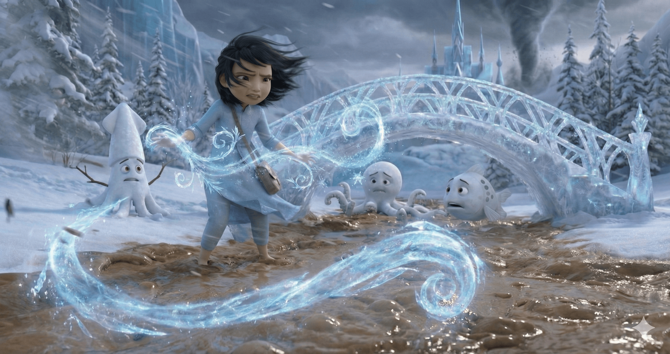 Illustration for panel 3: The Swamp of Sticky Slush